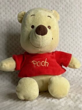 Disney Baby Winnie the Pooh Sensory Plush Rattle Crinkle Toy 9 inch